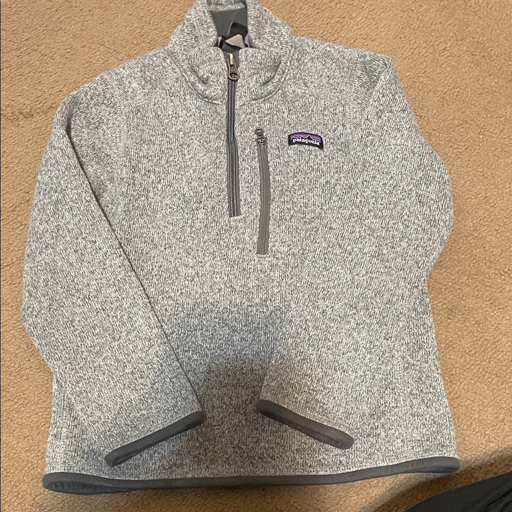 Patagonia Gray Quarter-Zip Fleece Pullover